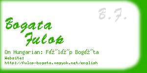 bogata fulop business card